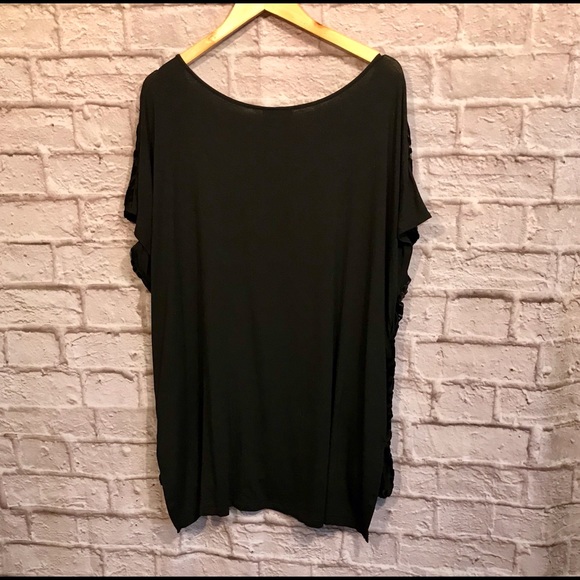 AVA & VIV sleeveless black burnout top - Picture 4 of 5